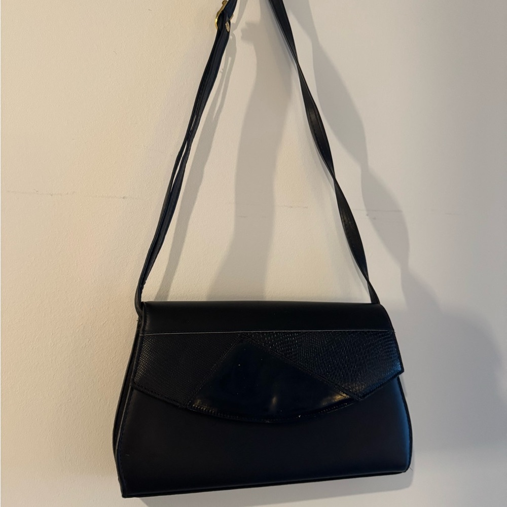 90s Black Leather Bag